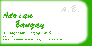 adrian banyay business card